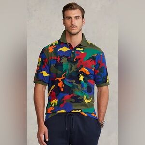 Polo by Ralph Lauren Multicolored Camo Mesh Polos ~ M